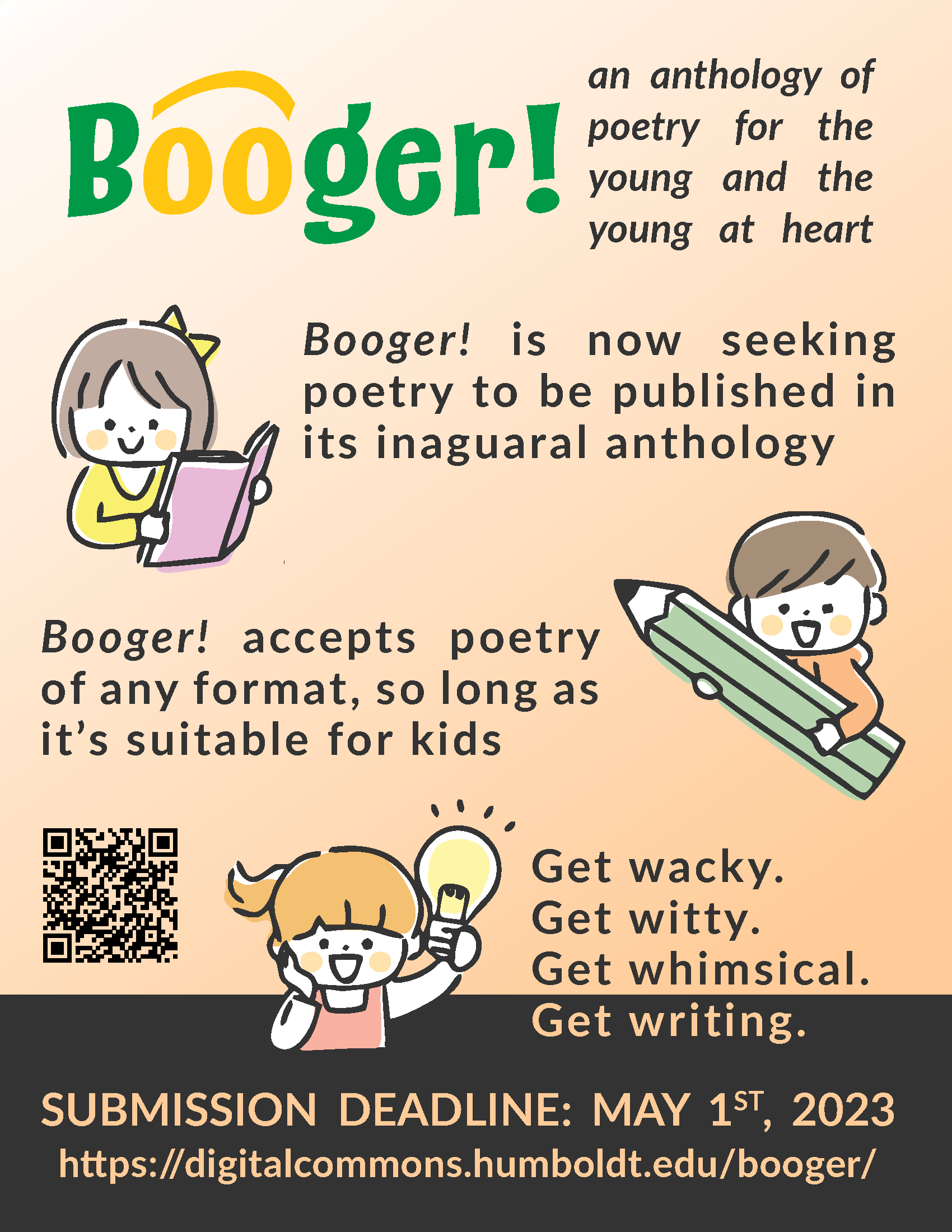 Booger poetry magazine flyer